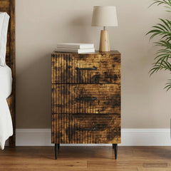 vidaXL Bedside Cabinet Smoked Oak 43 x 41 x 66.5 cm Engineered Wood 1