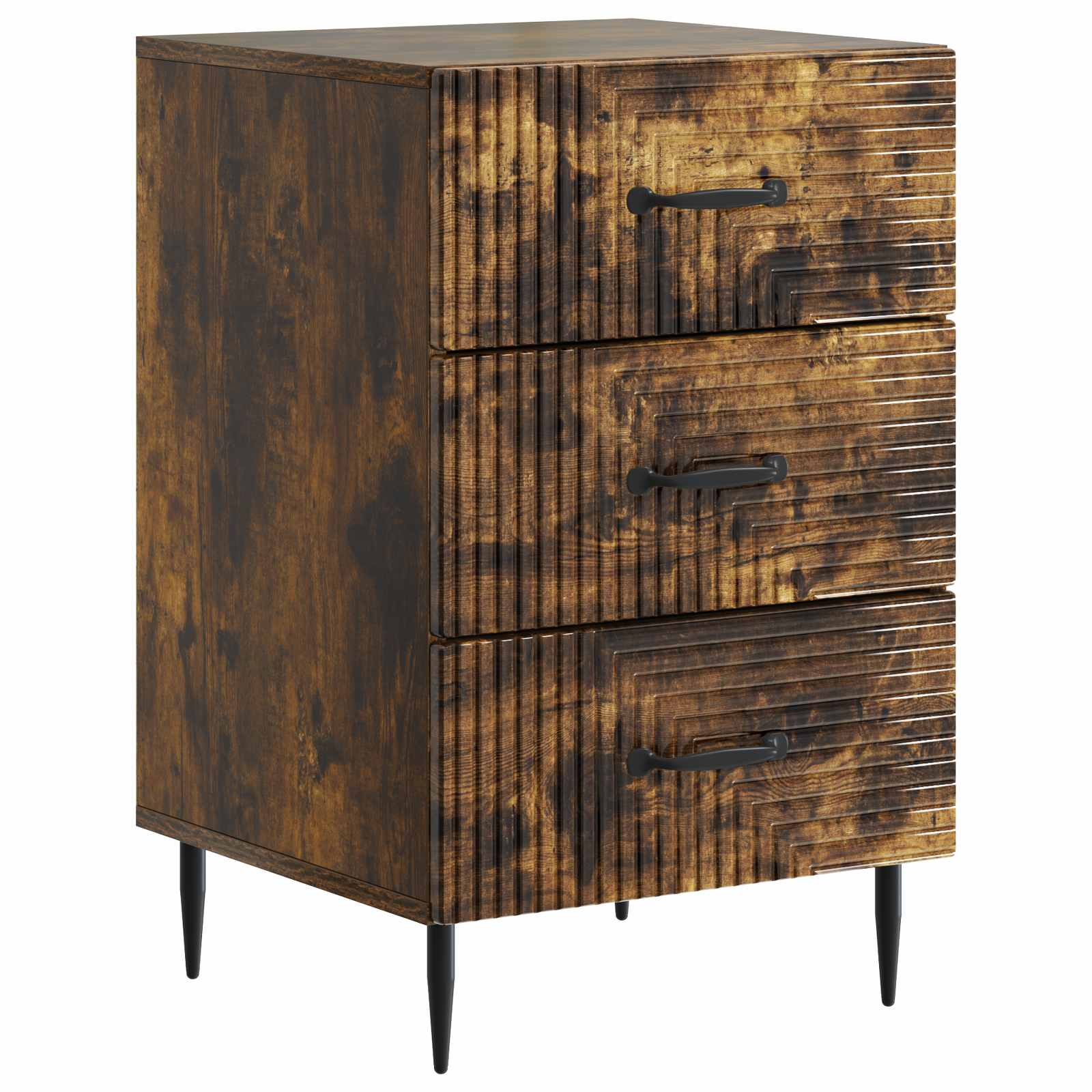 vidaXL Bedside Cabinet Smoked Oak 43 x 41 x 66.5 cm Engineered Wood 2
