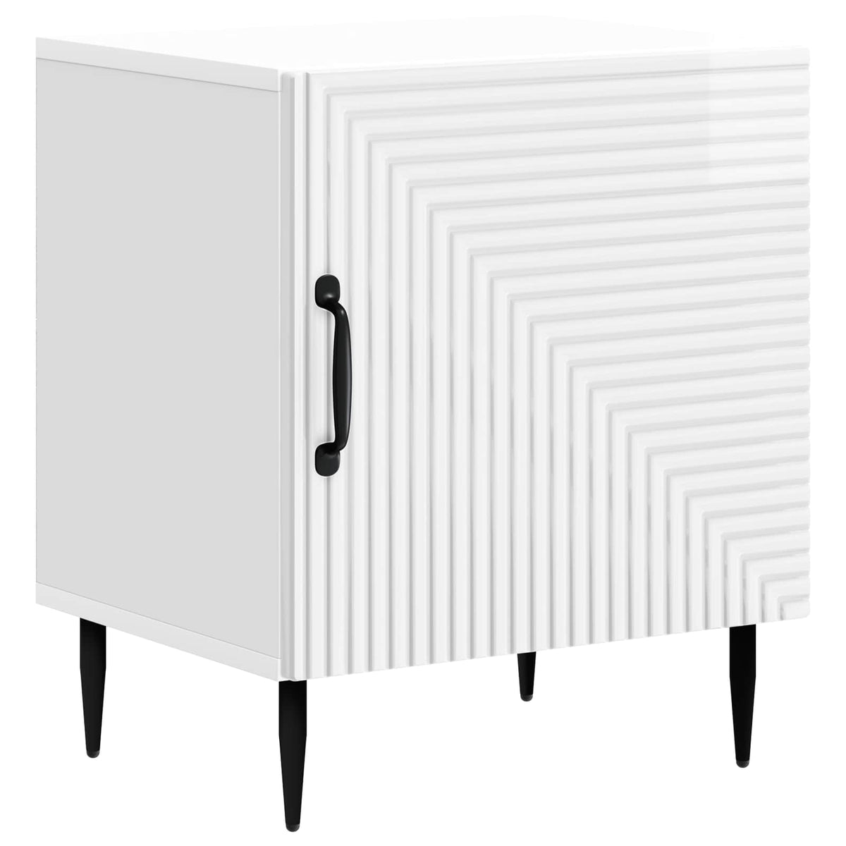 vidaXL Bedside Cabinet 2 pcs High Gloss White 43 x 34.5 x 50 cm 5