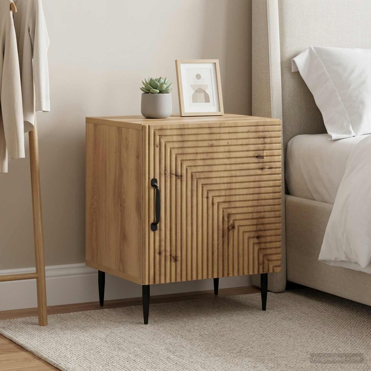 Bedside Cabinet 43 x 34.5 x 50 cm Engineered Wood Artisan oak 2