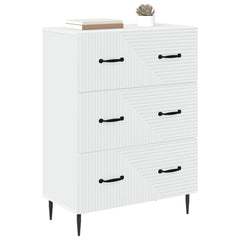 vidaXL Drawer Cabinet White 66 x 34.5 x 89.5 cm Engineered Wood 3