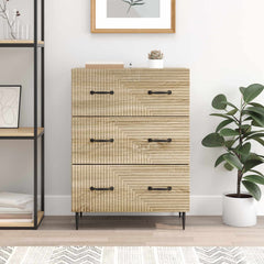 vidaXL Drawer Cabinet Sonoma Oak 66 x 34.5 x 89.5 cm Engineered Wood 4