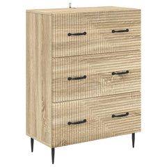 vidaXL Drawer Cabinet Sonoma Oak 66 x 34.5 x 89.5 cm Engineered Wood 2