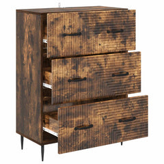 vidaXL Drawer Cabinet Smoked Oak 66 x 34.5 x 89.5 cm Engineered Wood 5