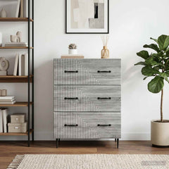vidaXL Drawer Cabinet Grey Sonoma 66 x 34.5 x 89.5 cm Engineered Wood 1