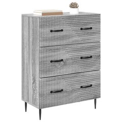 vidaXL Drawer Cabinet Grey Sonoma 66 x 34.5 x 89.5 cm Engineered Wood 3