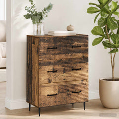 vidaXL Drawer Cabinet Old Wood 66 x 34.5 x 89.5 cm Engineered Wood 4