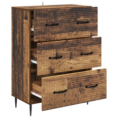 vidaXL Drawer Cabinet Old Wood 66 x 34.5 x 89.5 cm Engineered Wood 5