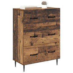 vidaXL Drawer Cabinet Old Wood 66 x 34.5 x 89.5 cm Engineered Wood 3