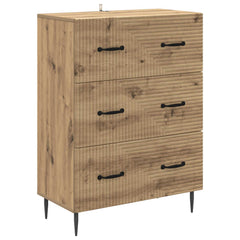 vidaXL Drawer Cabinet 66 x 34.5 x 89.5 cm Engineered Wood Artisan Oak 2