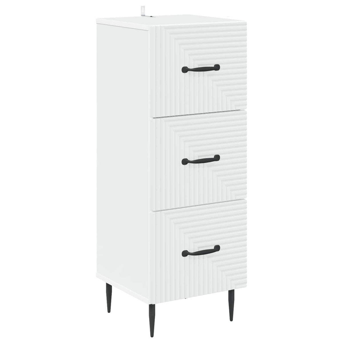 Drawer Cabinet White Engineered Wood, image 2