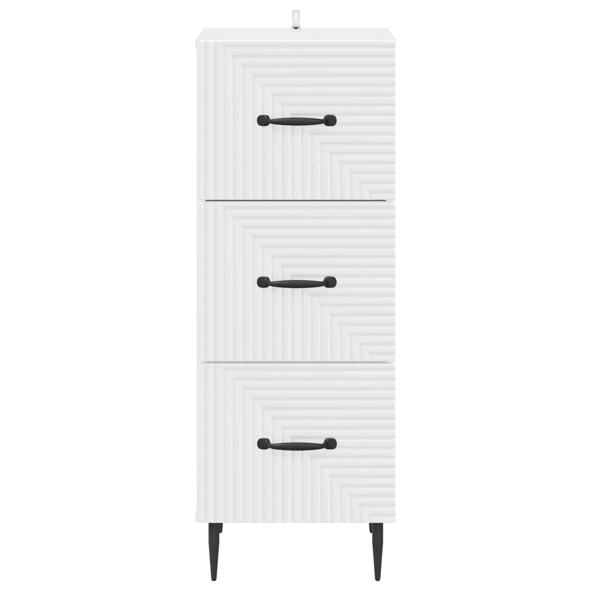 Drawer Cabinet White Engineered Wood, image 6