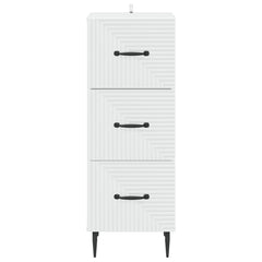 Drawer Cabinet White Engineered Wood, image 6