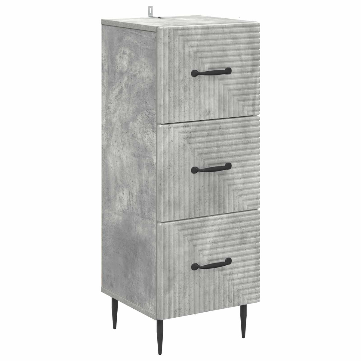 Drawer Cabinet Concrete Grey, image 2