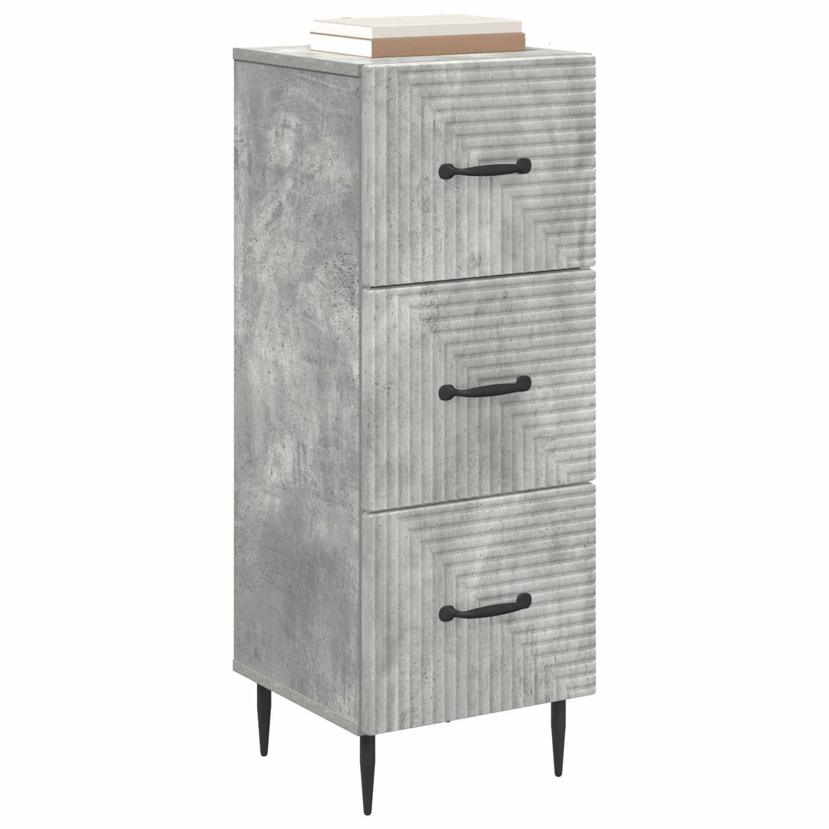 Drawer Cabinet Concrete Grey, image 3