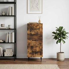 vidaXL Drawer Cabinet Smoked Oak 33 x 34.5 x 89.5 cm Engineered Wood 1