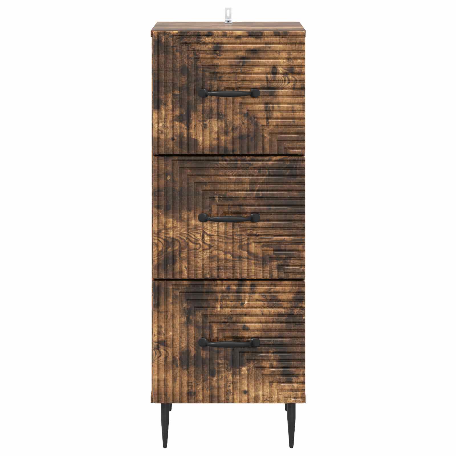 vidaXL Drawer Cabinet Smoked Oak 33 x 34.5 x 89.5 cm Engineered Wood 6