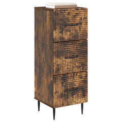 vidaXL Drawer Cabinet Smoked Oak 33 x 34.5 x 89.5 cm Engineered Wood 3