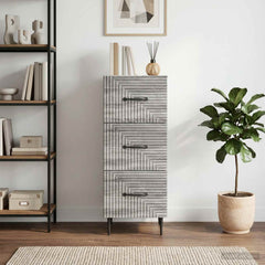 vidaXL Drawer Cabinet Grey Sonoma 33 x 34.5 x 89.5 cm Engineered Wood 1