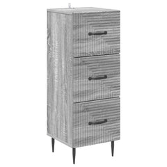 vidaXL Drawer Cabinet Grey Sonoma 33 x 34.5 x 89.5 cm Engineered Wood 2
