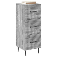 vidaXL Drawer Cabinet Grey Sonoma 33 x 34.5 x 89.5 cm Engineered Wood 3
