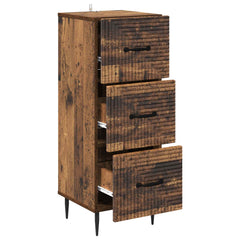 vidaXL Drawer Cabinet Old Wood 33 x 34.5 x 89.5 cm Engineered Wood 5