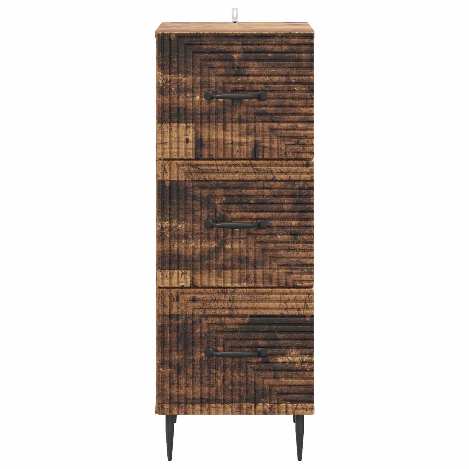 vidaXL Drawer Cabinet Old Wood 33 x 34.5 x 89.5 cm Engineered Wood 6