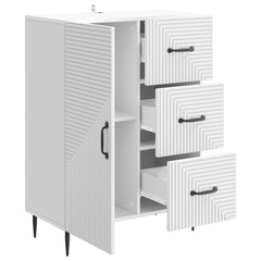 Sideboard 66 x 34.5 x 89.5 cm Engineered Wood White