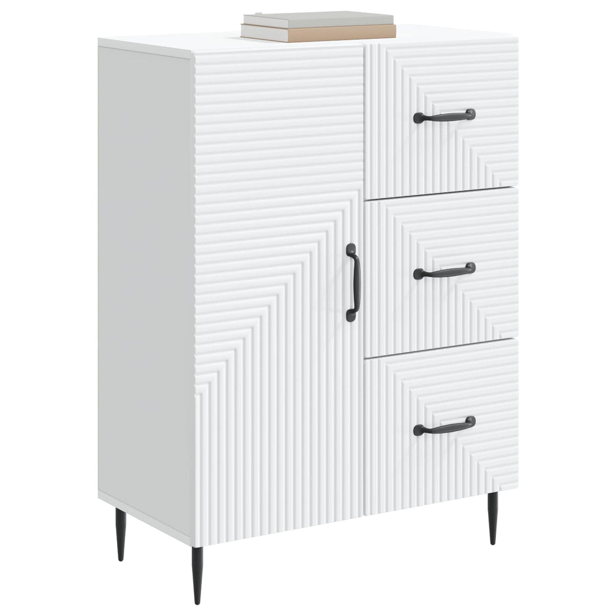 Sideboard 66 x 34.5 x 89.5 cm Engineered Wood White