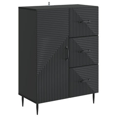 Sideboard 66 x 34.5 x 89.5 cm Engineered Wood Black