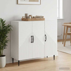 Sideboard 89 x 34.5 x 80 cm Engineered Wood White