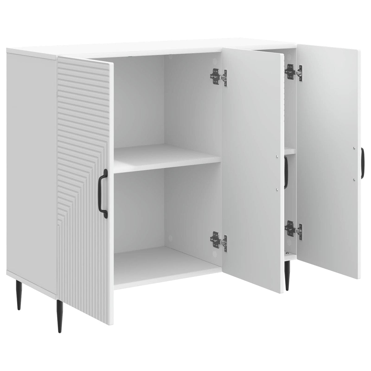 Sideboard 89 x 34.5 x 80 cm Engineered Wood White