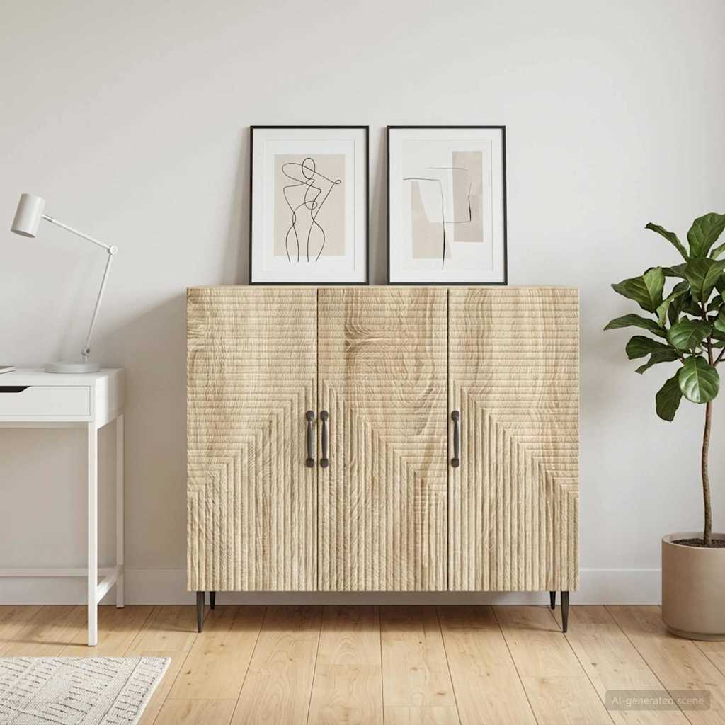 Sideboard 89 x 34.5 x 80 cm Engineered Wood Sonoma oak