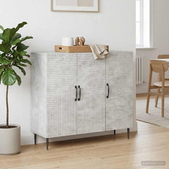 Sideboard 89 x 34.5 x 80 cm Engineered Wood Concrete grey