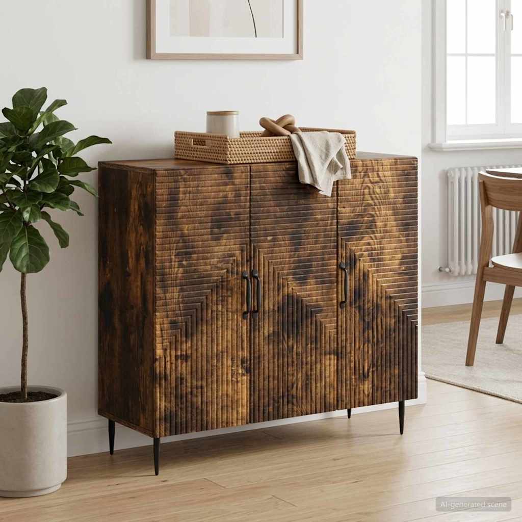 Sideboard 89 x 34.5 x 80 cm Engineered Wood Smoked oak