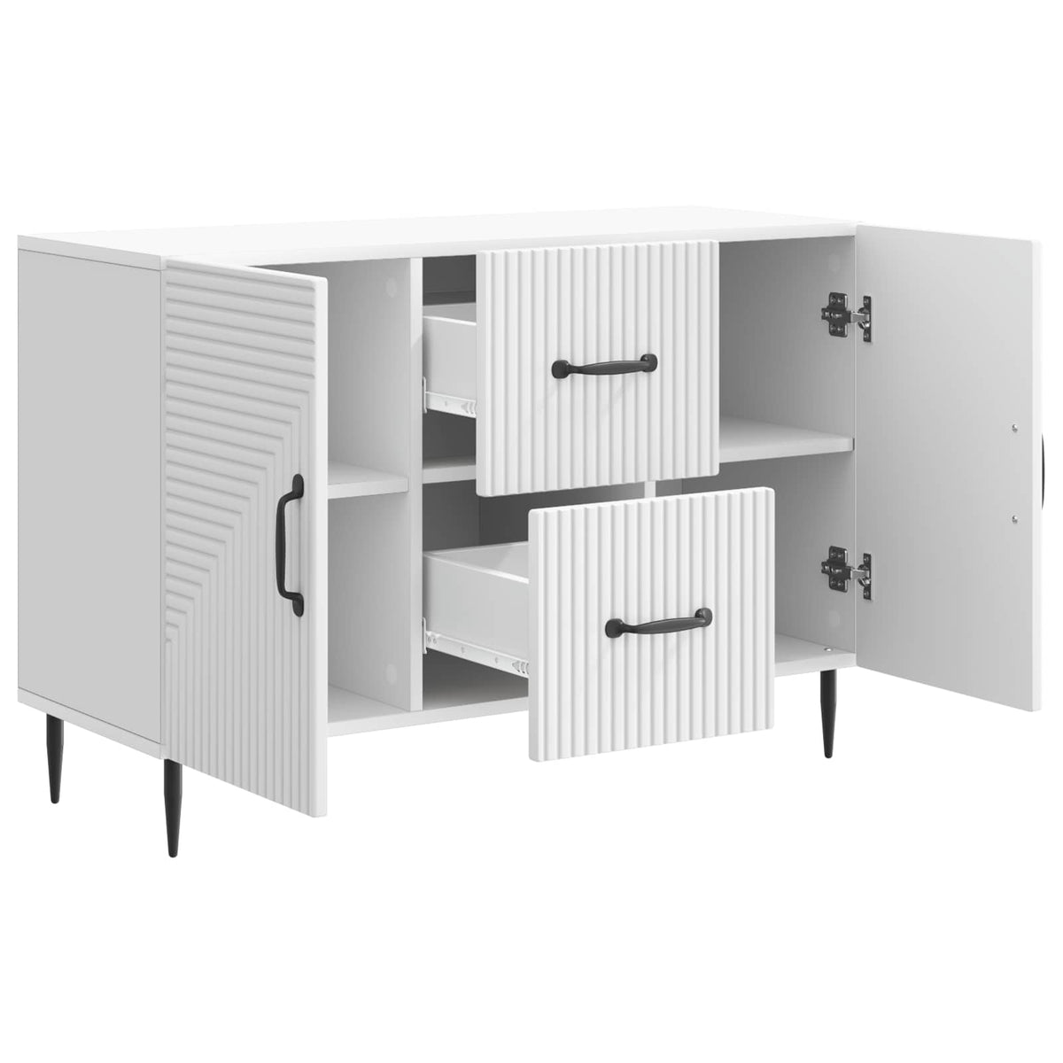 Sideboard 89 x 34.5 x 60 cm Engineered Wood White