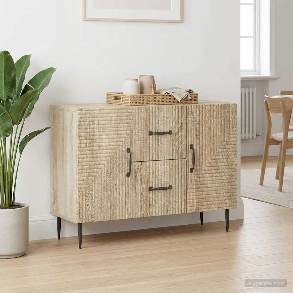 Sideboard 89 x 34.5 x 60 cm Engineered Wood Sonoma oak
