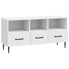 TV Cabinet 102 x 34.5 x 50 cm Engineered Wood White