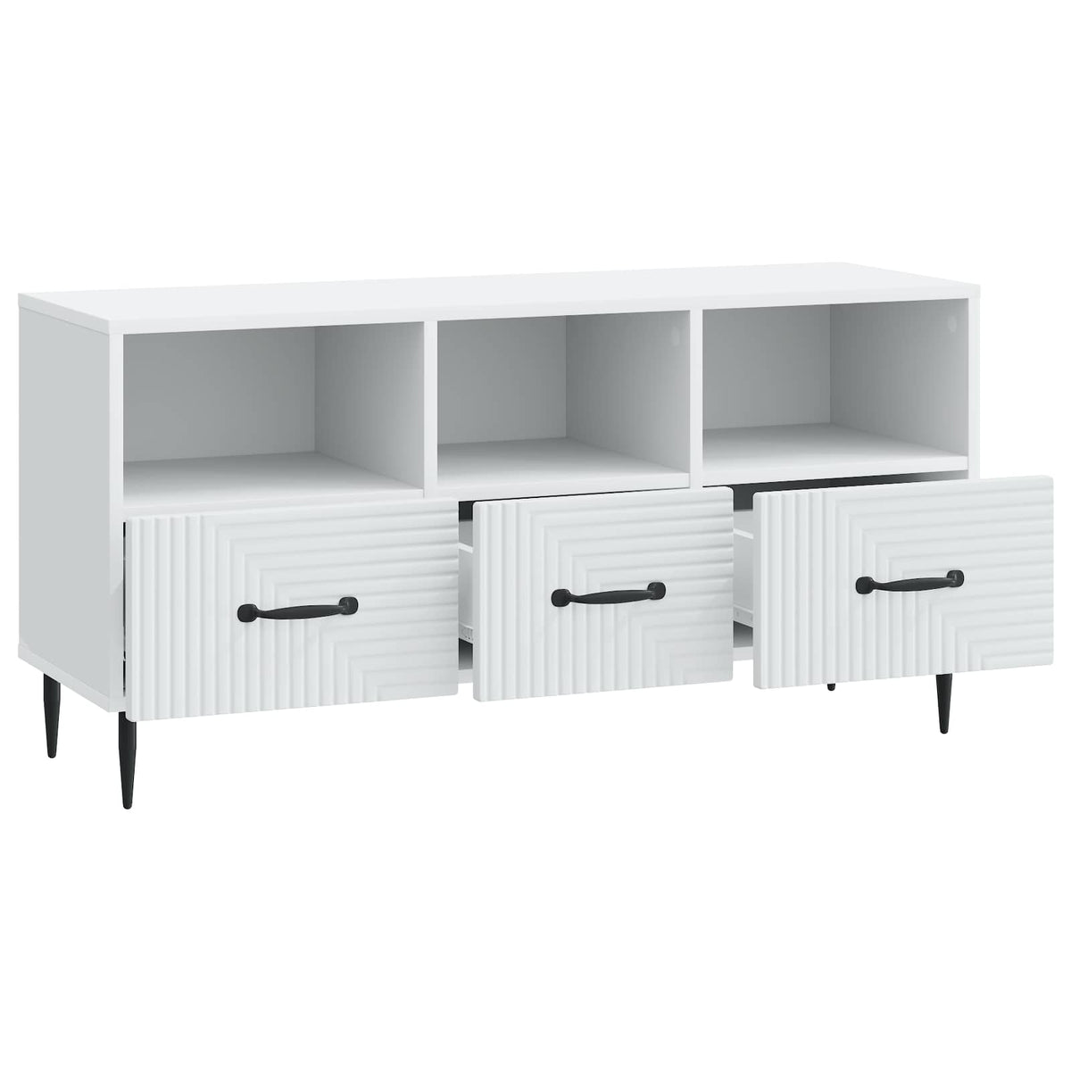 TV Cabinet 102 x 34.5 x 50 cm Engineered Wood White