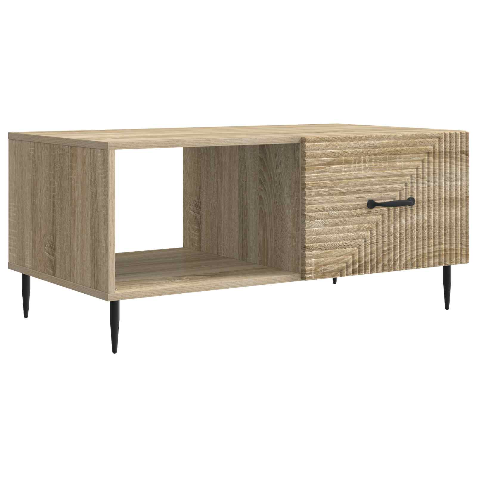 vidaXL Coffee Table Sonoma Oak 90 x 50 x 40 cm Engineered Wood 2