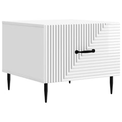 vidaXL Coffee Table High Gloss White 49 x 50 x 40 cm Engineered Wood 2