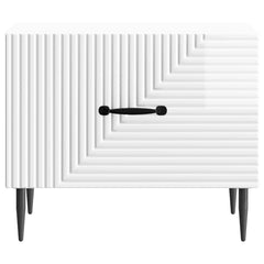 vidaXL Coffee Table High Gloss White 49 x 50 x 40 cm Engineered Wood 5
