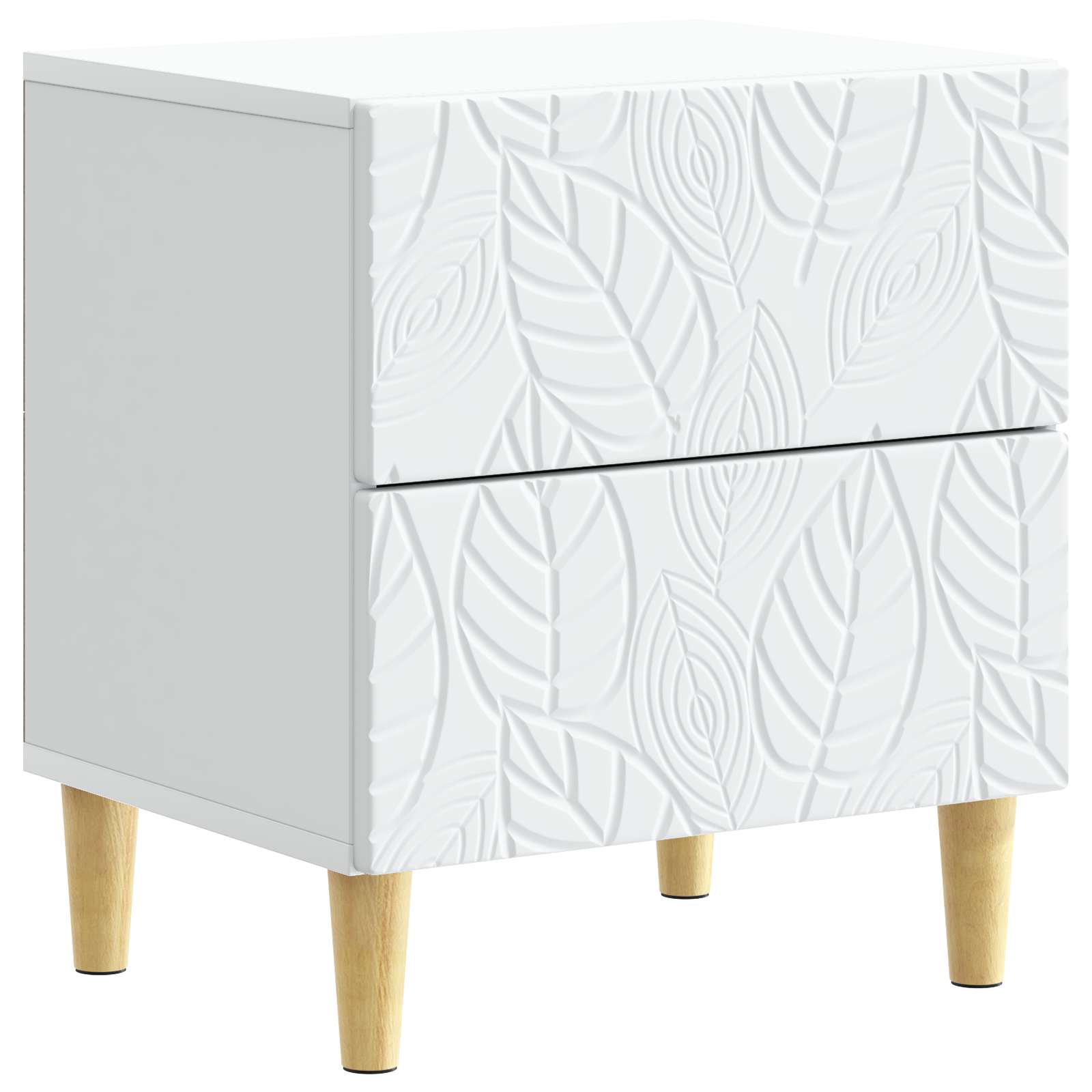 vidaXL Bedside Table 2 pcs White 43 x 34.5 x 48 cm Engineered Wood 4