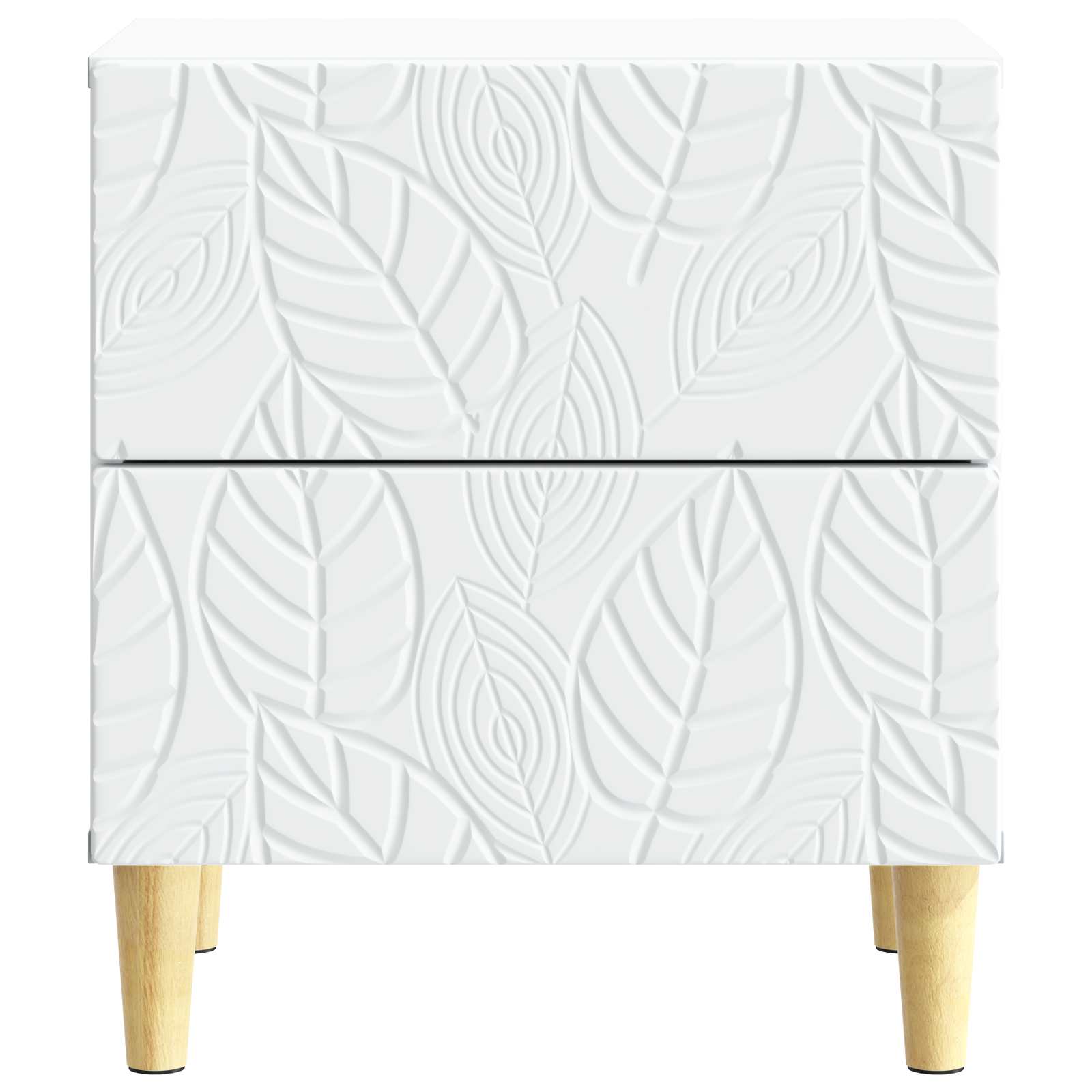 vidaXL Bedside Table 2 pcs White 43 x 34.5 x 48 cm Engineered Wood 6