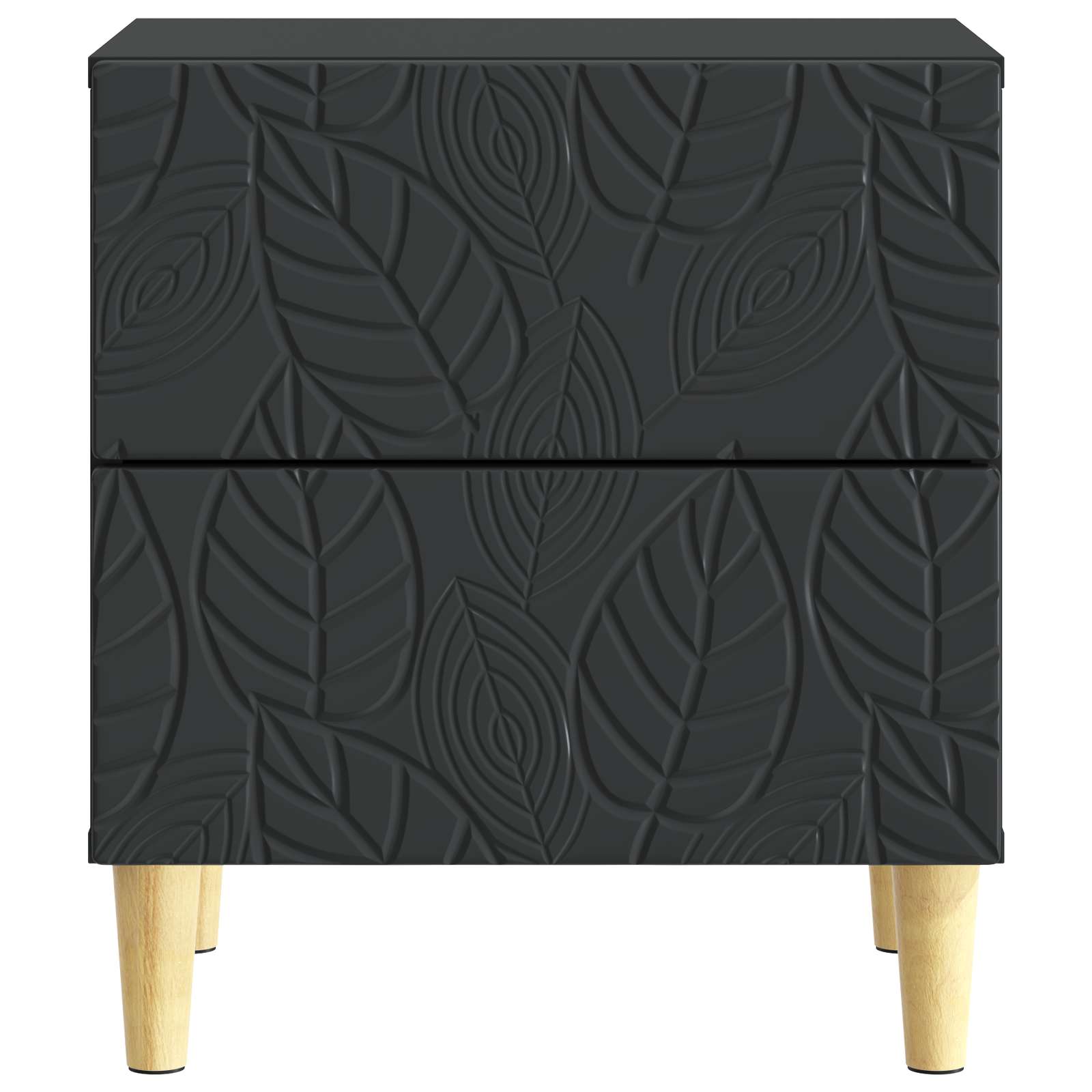 vidaXL Bedside Table 2 pcs Black 43 x 34.5 x 48 cm Engineered Wood 6