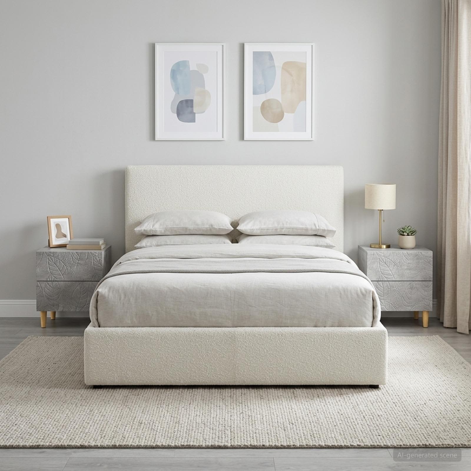 vidaXL Bedside Table 2 pcs Concrete Grey 43 x 34.5 x 48 cm 3