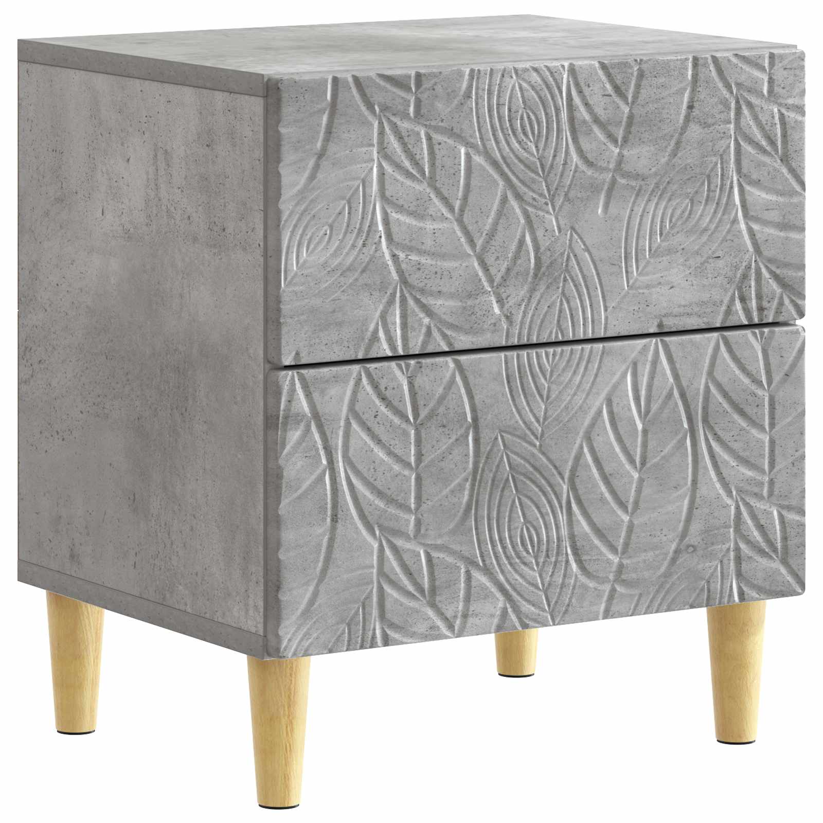 vidaXL Bedside Table 2 pcs Concrete Grey 43 x 34.5 x 48 cm 4