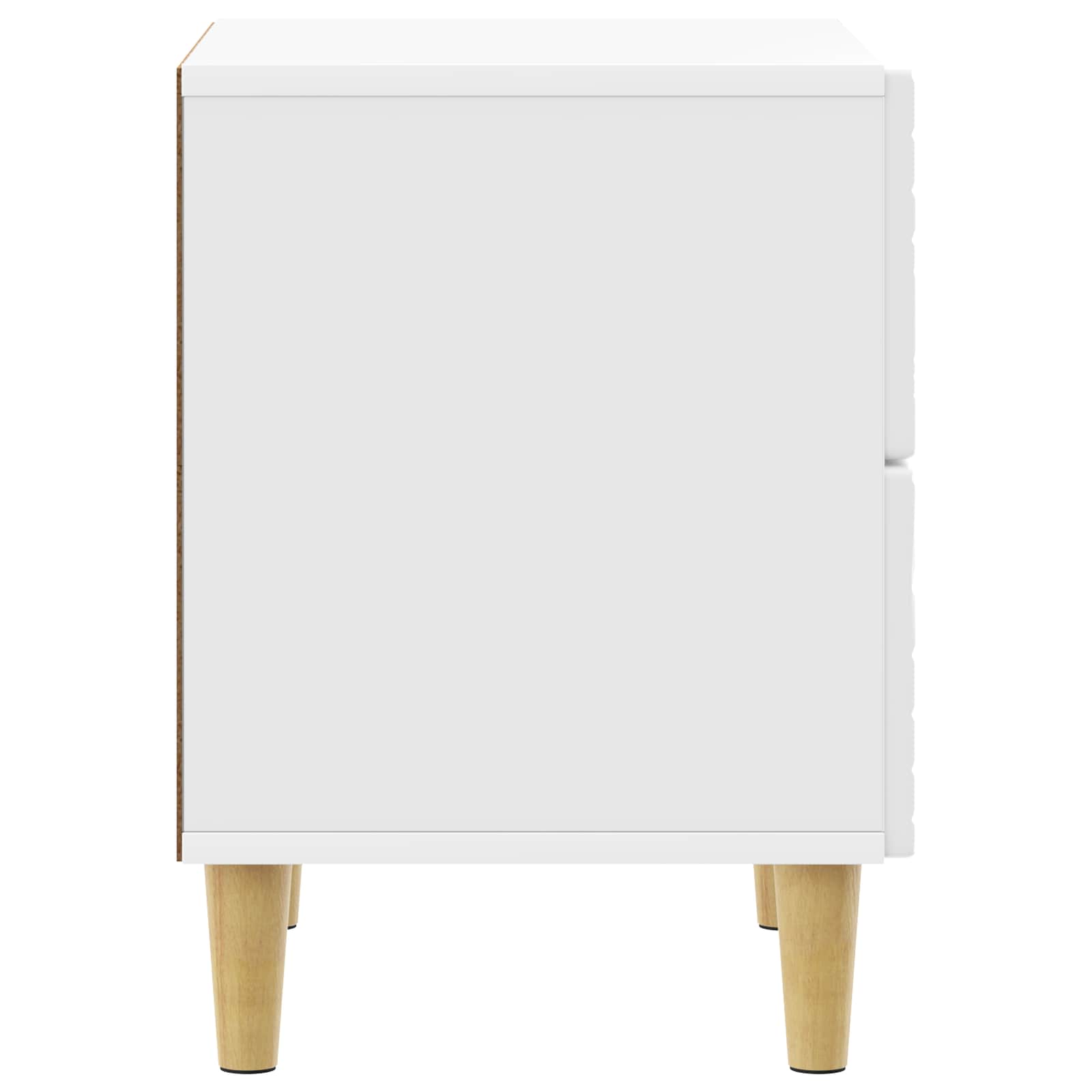vidaXL Bedside Table High Gloss White 43 x 34.5 x 48 cm 5