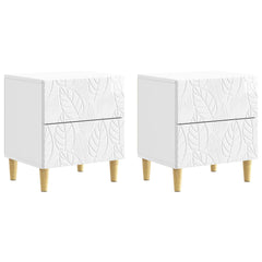 vidaXL Bedside Table 2 pcs High Gloss White 43 x 34.5 x 48 cm 2