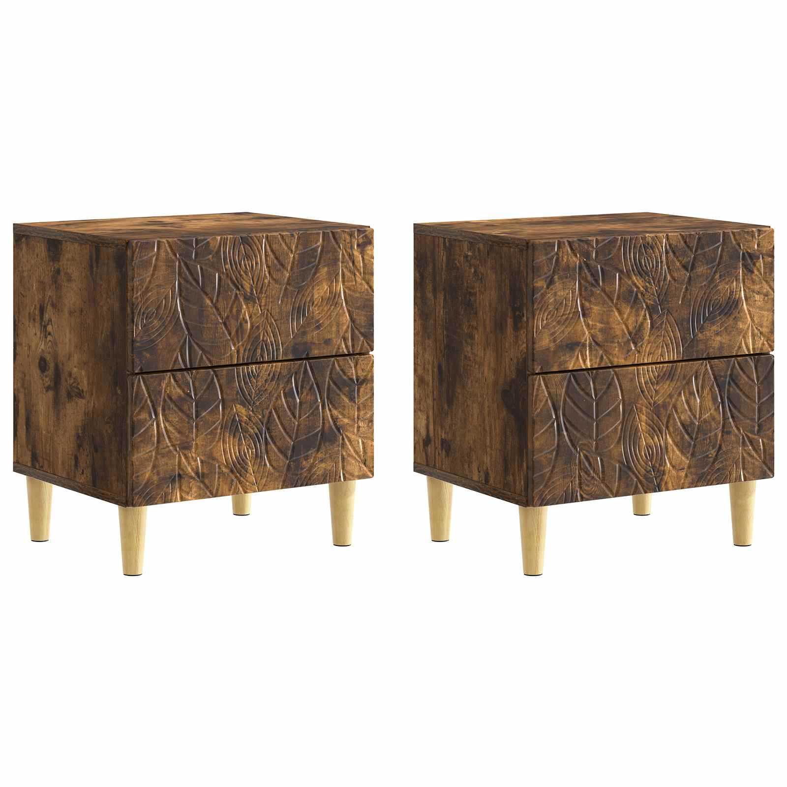 vidaXL Bedside Table 2 pcs Smoked Oak 43 x 34.5 x 48 cm 2